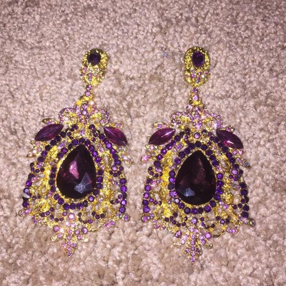 Gold statement earrings